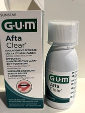 GUM Afta Clear Mouthwash prevent from mouth ulcers discomfort 120ml