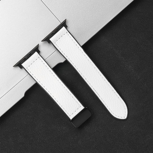 Soft Leather +Silicone Strap for Apple Watch 10 9 8 7 6 SE 44/45/46/49mm Ultra 2 - Picture 12 of 26