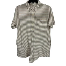 Rylee + Cru striped knit collared button up Romper womens XS