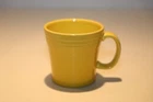 Fiesta Ware Pottery Yellow Sunflower 4" Large Tapered Mug D Handle 15 oz EUC