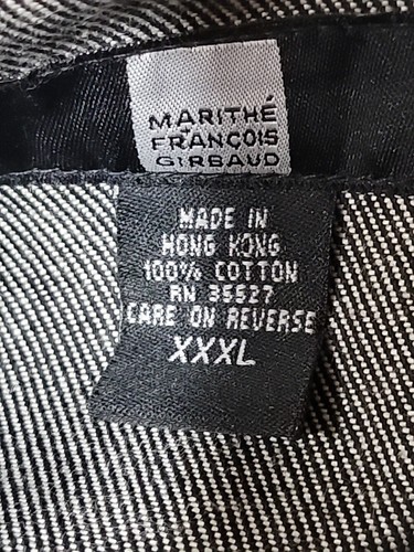 Chaleco vaquero negro/gris XXXL denim MARITHE FRANCOIS GIRBAUD NUEVO #C - Imagen 12 de 13