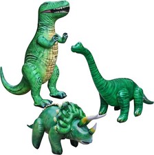 jet creations Trex Brachiosaurusand Triceratops party pack  inflatable dinosaurs