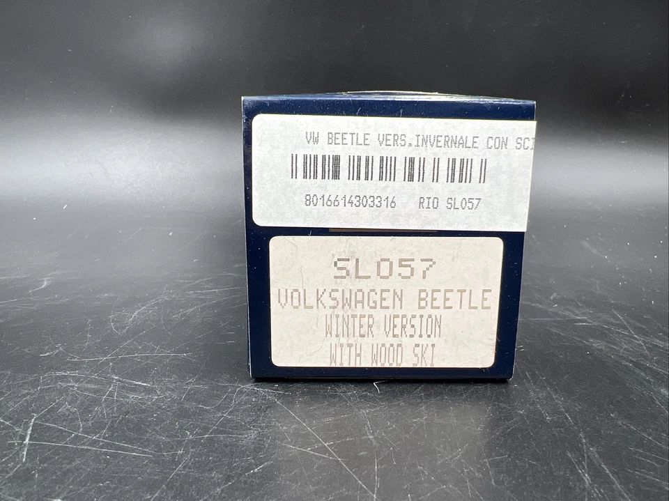 1/43 Rio Volkswagen Versión Invierno Con Madera Esquí Escarabajo #SL 057 Hecho en Italia Foto 4 de 4