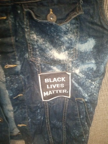 EVOLUTION Size 2XL Sleeveless Blue Jean Jacket With Patches - Picture 7 of 13