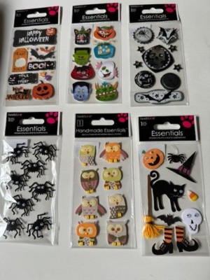 Sandylion Essentials 3D Sticker zur Auswahl Eule Hochzeit Halloween Sterne