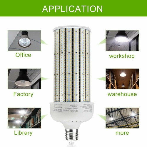 Commercial Supermarket High Bay Fixture Lamp Bulb 200W LED Corn Light E39 AC480V - Picture 3 of 9