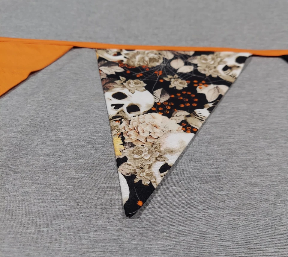 NEW Fabric Pennant Flags Bunting Banner Holiday Halloween Triangle Flag Garland - Image 4 of 4