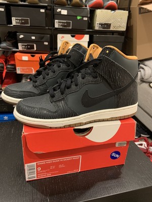 black nike dunks high womens