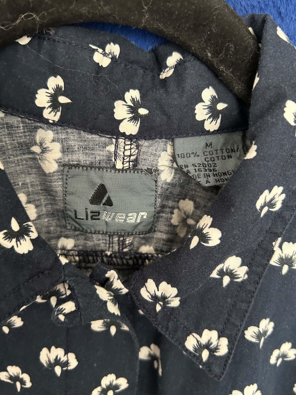 VTG 90s Lizwear Shirt 100% Cotton Button Down  M … - image 4