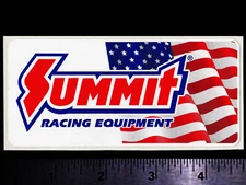 SUMMIT Racing Equipment - American Flag - Original Vintage Racing Decal/Sticker