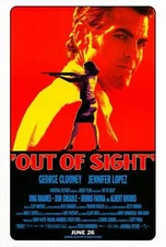 OUT OF SIGHT Movie POSTER 27x40 George Clooney Jennifer Lopez Ving Rhames Don