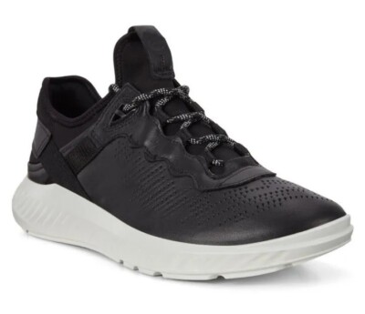 ECCO ST.1 Phoneme Men's Leather  Black/White Size 42 US 8 - 8.5 