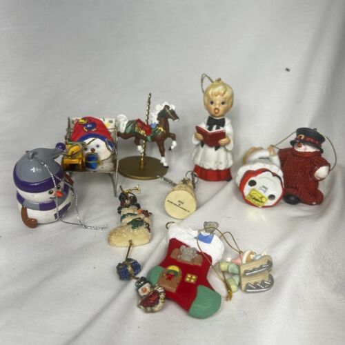 Huge Lot 130+ Vtg Christmas Decor Ornaments Mixed Santa Angel Handmade 80’s 70 - Picture 12 of 17