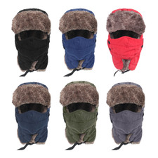 Winter Thermal Cold Proof Hat with Ear Flap Earmuff Protect Mask for Outdoor