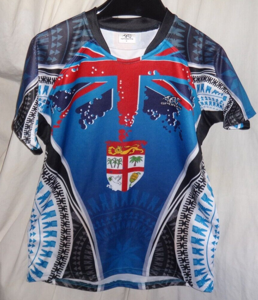 FIJI Mens Rugby Union Flying Fijians Game Style Jersey sz Medium
