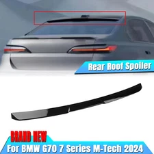 1Pc Rear Spoiler Roof Lip Wing Fit For BMW 7 Series G70 M Tech 24-25 Gloss Black
