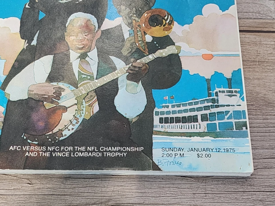 4x AUTOGRAPHED 1975 Super Bowl IX Program - Image 3 of 4