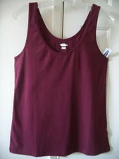 Must! Old Navy Burgundy Wine Cran Berry Soft Knit Jersey Tank Cami S M L XL XXL