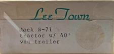 HO LEE TOWN MACK B-71 TRACTOR W/40' VAN TRAILER PARTIALLY BUILT AS IS