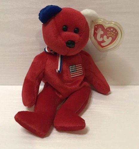 Orso esclusivo TY Beanie Babies AMERICA 9/11 con etichette originali 2002 bambino in pensione - Foto 1 di 10