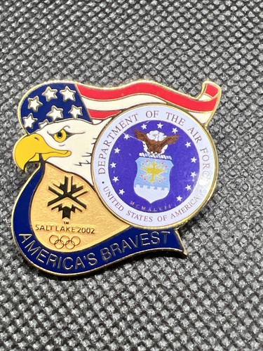 Salt Lake City 2002 Olympic Departament Of Air Force USA America's Bravest PIN - Picture 5 of 5
