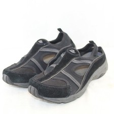 EASY SPIRIT men's athletic water shoes size 8.5 M black leather  fabric upper