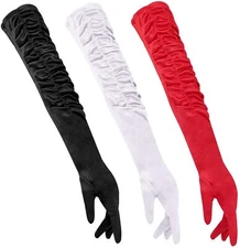 Bridal Wedding Opera Gloves Long Formal Dress-up Gloves for Women Clubs Party US