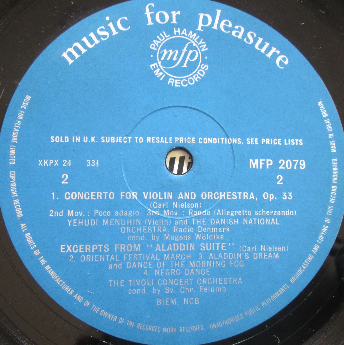 【中古】 Violin Concerto Yehudi Menuhin Nielsen Violin Concerto EXCELLENT MFP Mono