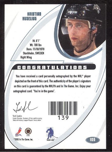 FLORIDA PANTHERS JERSEY AUTOGRAPH NHL HOCKEY CARD SEE LIST - Picture 27 of 62