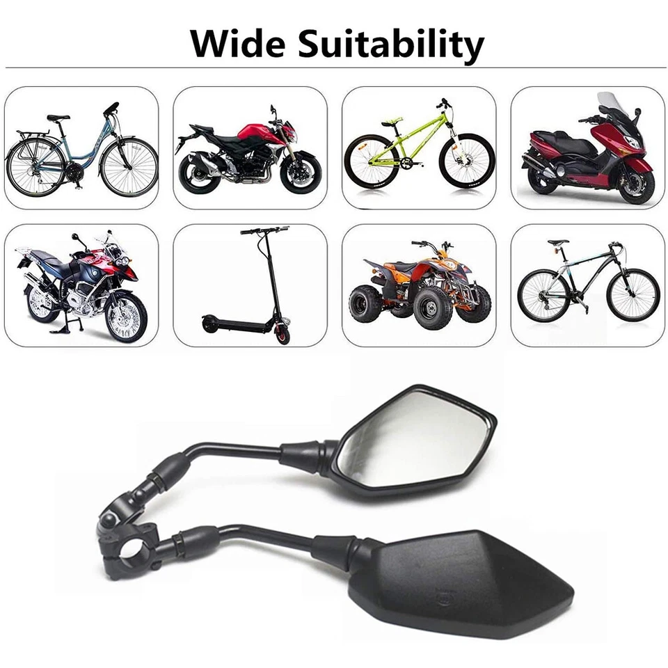 Espejos retrovisores laterales para Suzuki King Quard 400 500 750AXI + roscas de montaje de 7/8" Foto 3 de 4