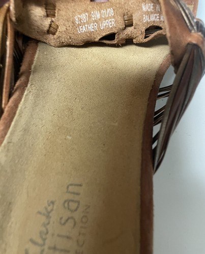Sandali Clarks Artisan in pelle donna taglia 9,5 marrone ottime condizioni - Foto 8 di 8