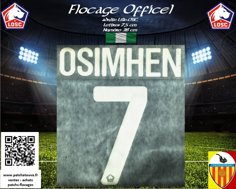 Flocage Officiel - Lille OSC, J.David, 2022/2023, Home, Blanc (LOSC