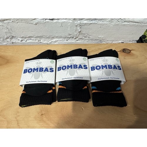 BOMBAS 3 Pack Youth Calf Socks Extra Small XS (Fits Kid Sizes 1-6)