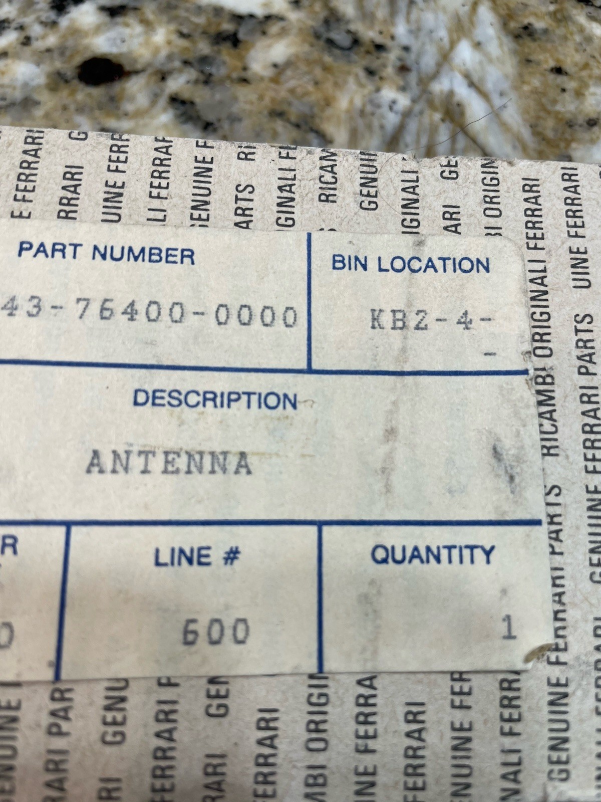 Ferrari 348 1993 Outer Antenna P/N 143764