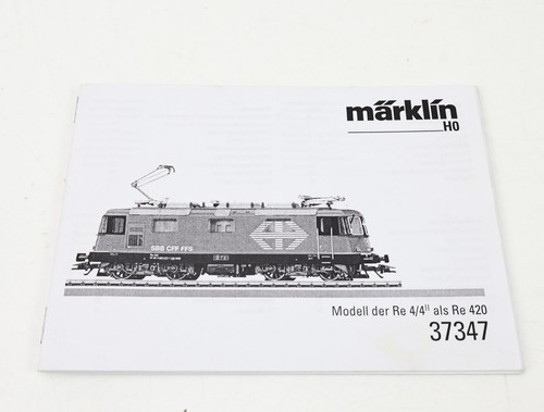 Märklin H0 37347 Descripción Instrucciones para locomotora eléctrica... | Condition: Usado