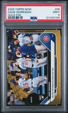 2025 Topps Now 1st Hit Gold #66 Gage Workman Cubs /50 RC PSA 9