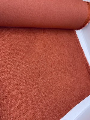 8 Meter rot orange Chenille Polsterstoff PORTOFREI
