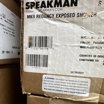 Speakman MKII Regency Exposed Shower Polished Chrome Finish S-1495-4F