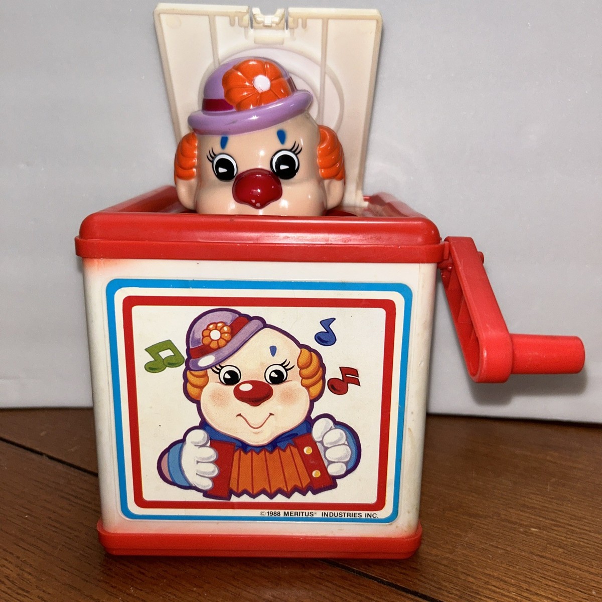 Vintage Jack In The Box Clown Meritus 1988 Children's Toy AS IS | eBay