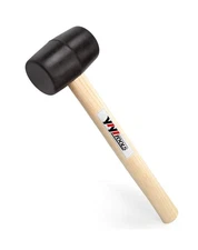 YIYITOOLS YY-2-005 Rubber Mallet Hammer With Wood Handle–8-oz, black 8oz