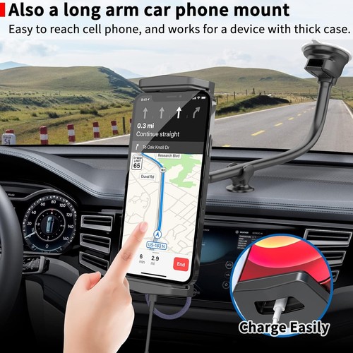 APPS2Car Upgraded Tablet Car Mount for iPad Truck Holder Long Arm Extension... - 第 3/7 張圖片