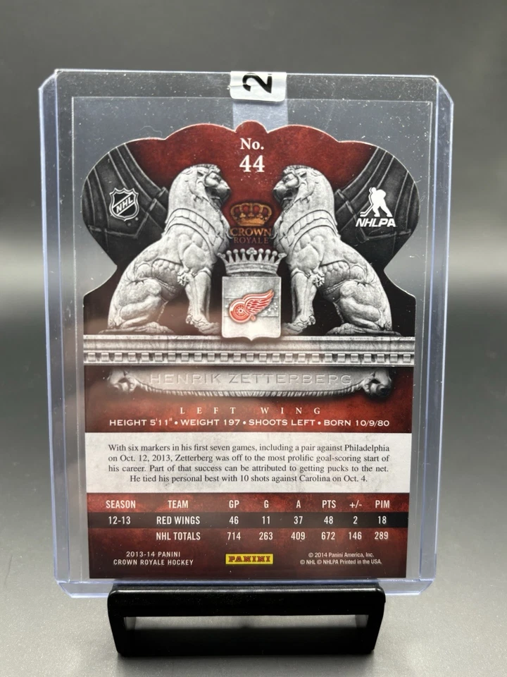 Henrik Zetterberg Crown Royale 2013-2014 #44 Detroit Red Wings - Image 2 of 2