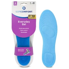 Sof Comfort Everyday Gel Women's Insole 2-Pack, Size 5-11, Trim-to-Fit
