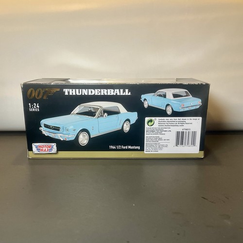 1964 1/2 Ford Mustang azzurro con parte superiore bianca James Bond 007 "Thunderball" (19 - Foto 3 di 9