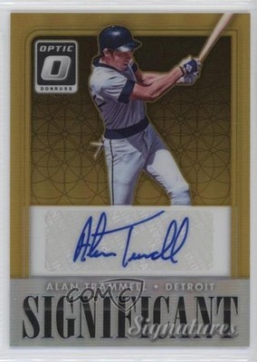 2016 Donruss Optic Significant Signatures Gold 9/10 Alan Trammell Auto HOF hn4
