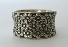 Vintage Sterling Silver Flower Ring 925 Israel RL Size 7
