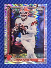 2025 Topps Chrome Football NFL Shedeur Sanders Pulsar Refractor #315 Browns RC