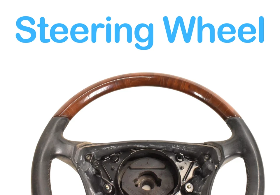 00-06 Mercedes CL500 CL600 W215 Volante del conductor con moldura de madera OEM Foto 3 de 4