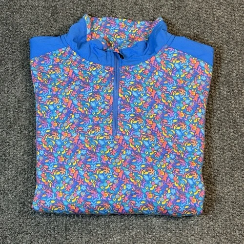 NWT Chubbies 1/4 Zip Pullover Men’s Floral Quilted “The Spade” Zip Pockets Sz L video thumbnail
