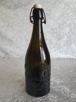 Antike Glasflasche, Schlossbrauerei Fürstenwalde Spree, Deutschland 1930er Jahre